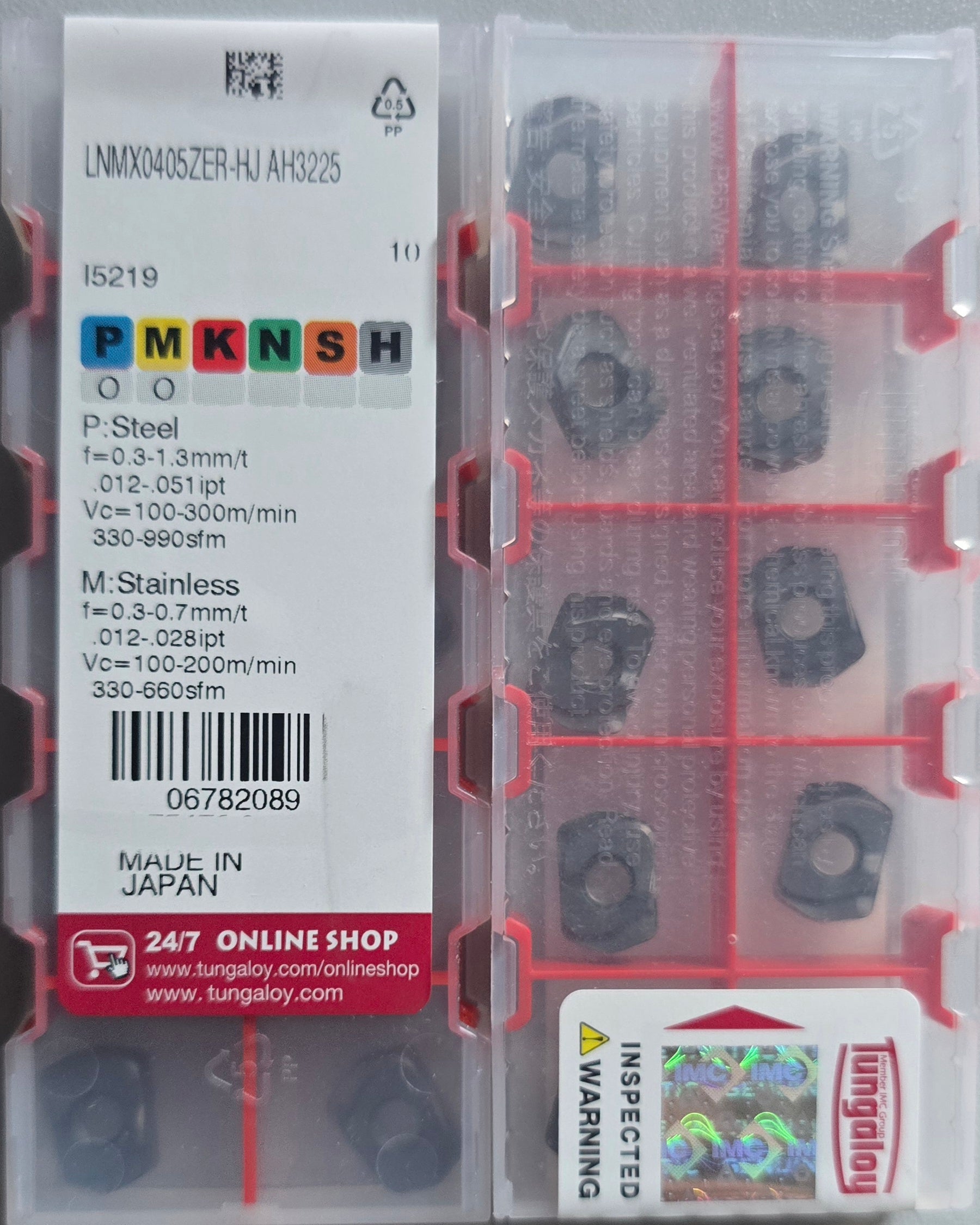 INSERTI TUNGALOY LNMX0405ZER-HJ AH3225