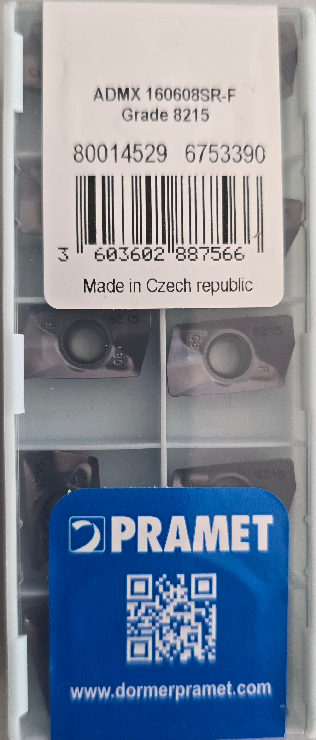 INSERTI PRAMET ADMX 160608SR-F:8215