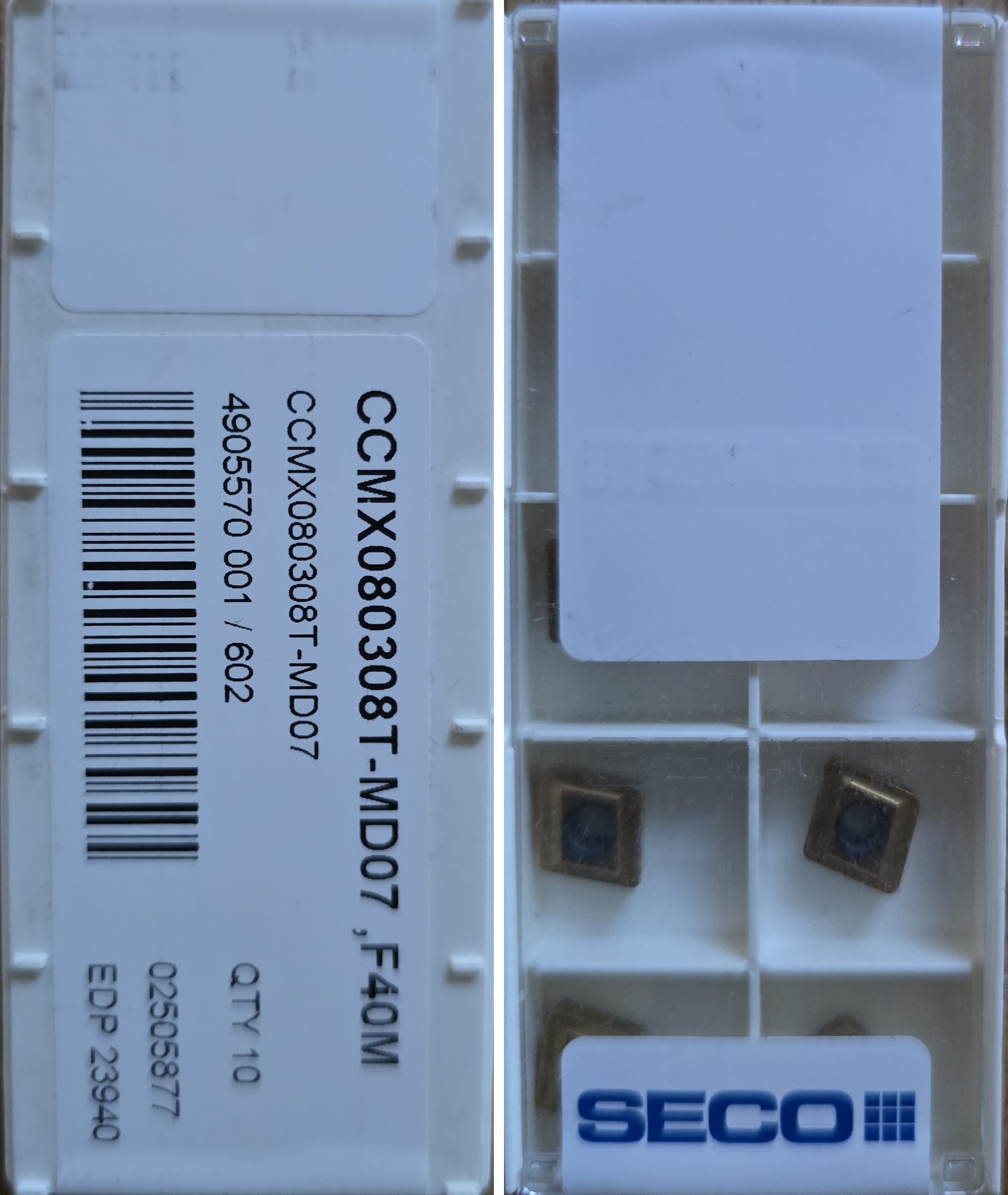 INSERTI SECO CCMX080308T-MD07 F40M