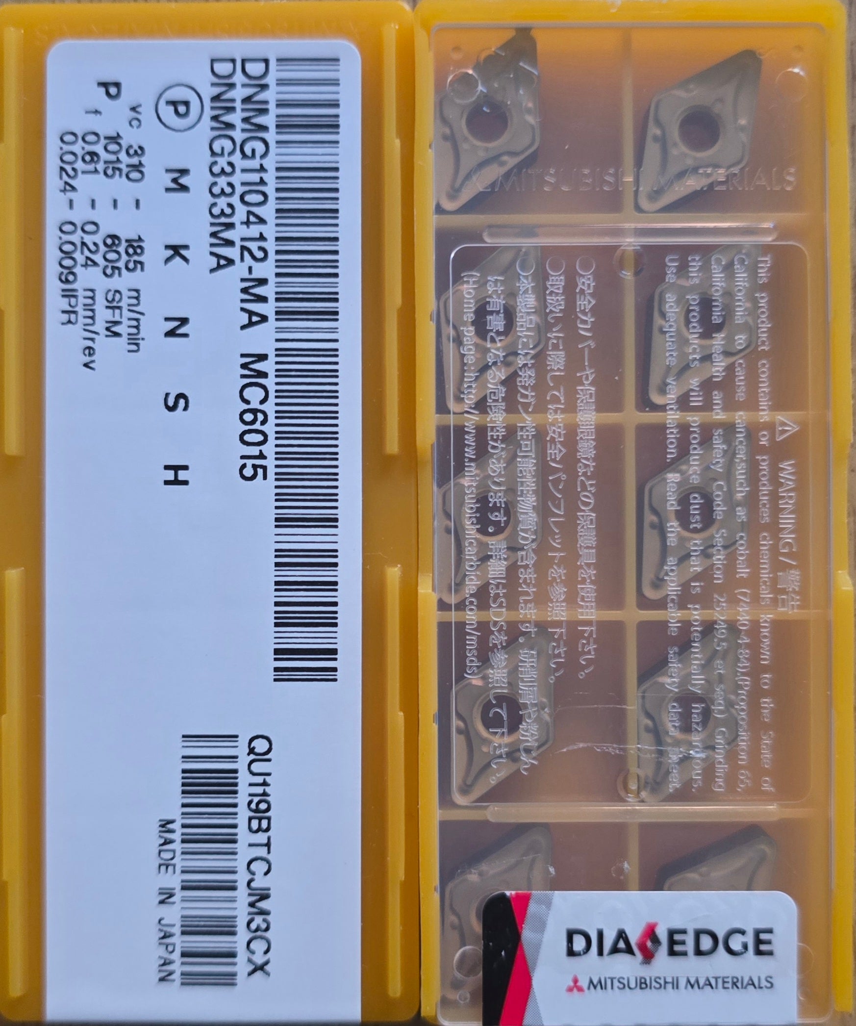 INSERTI MITSUBISHI DNMG110412-MA MC6015