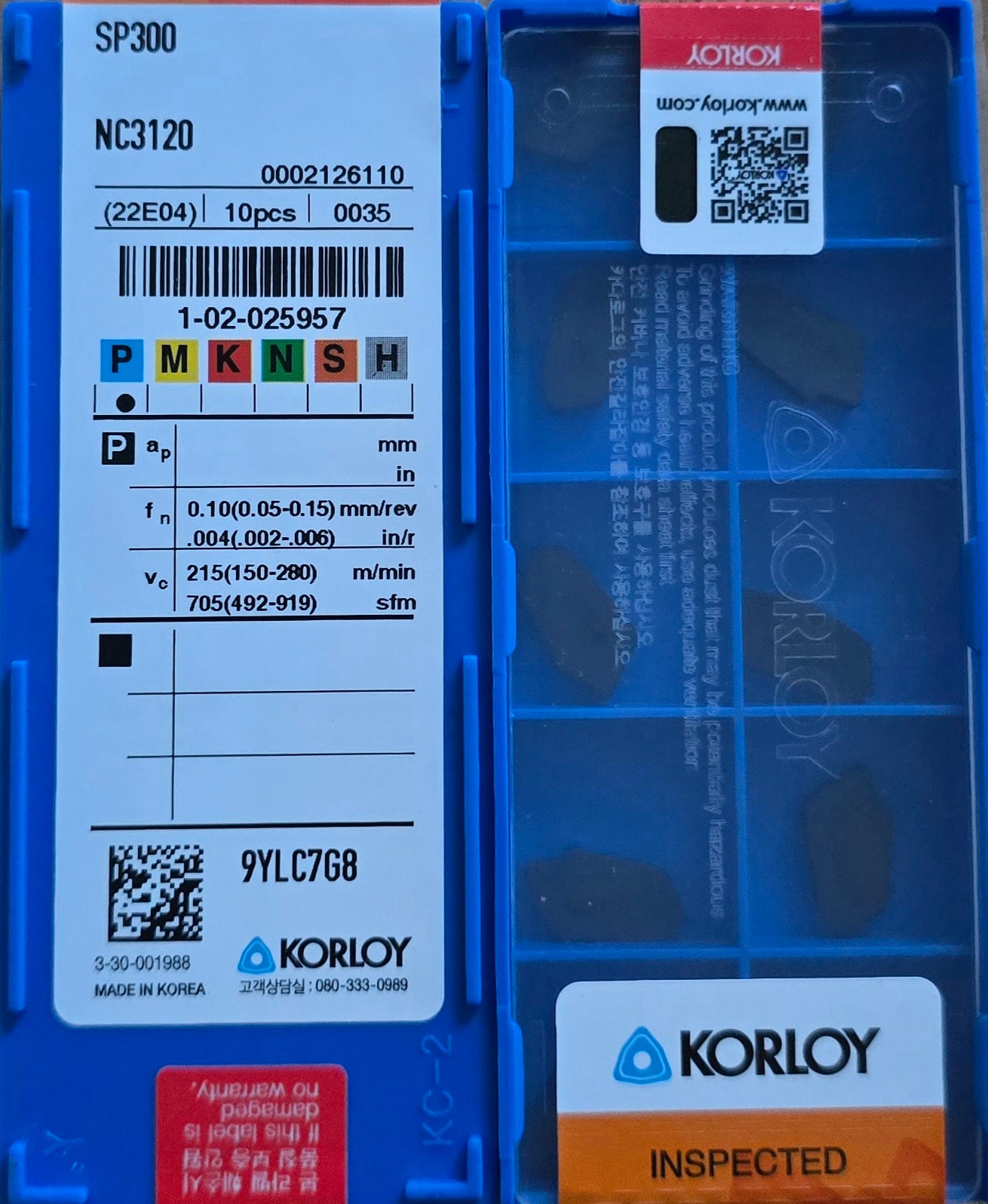 INSERTI KORLOY SP300 NC3120
