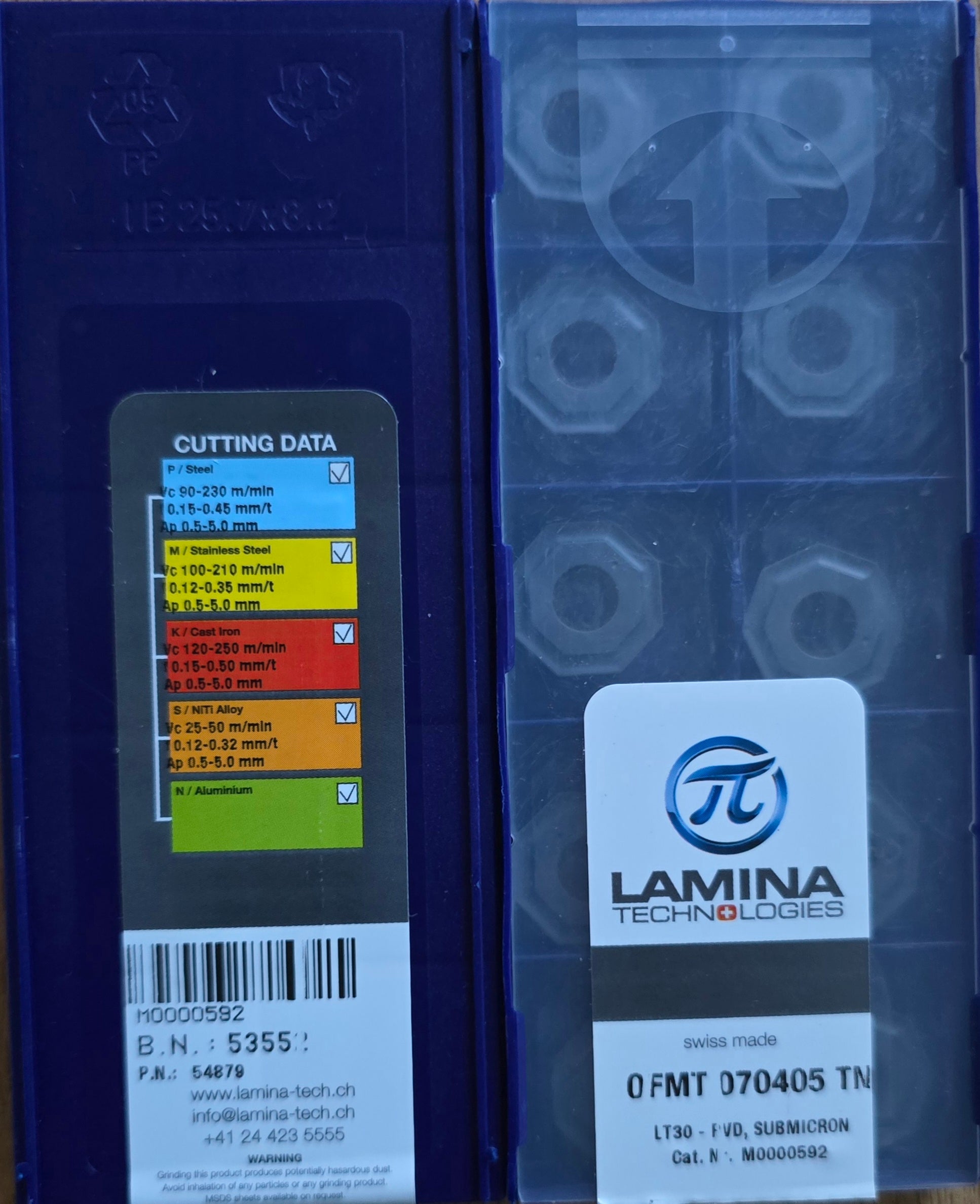 INSERTI LAMINA OFMT 070405 TN LT 30