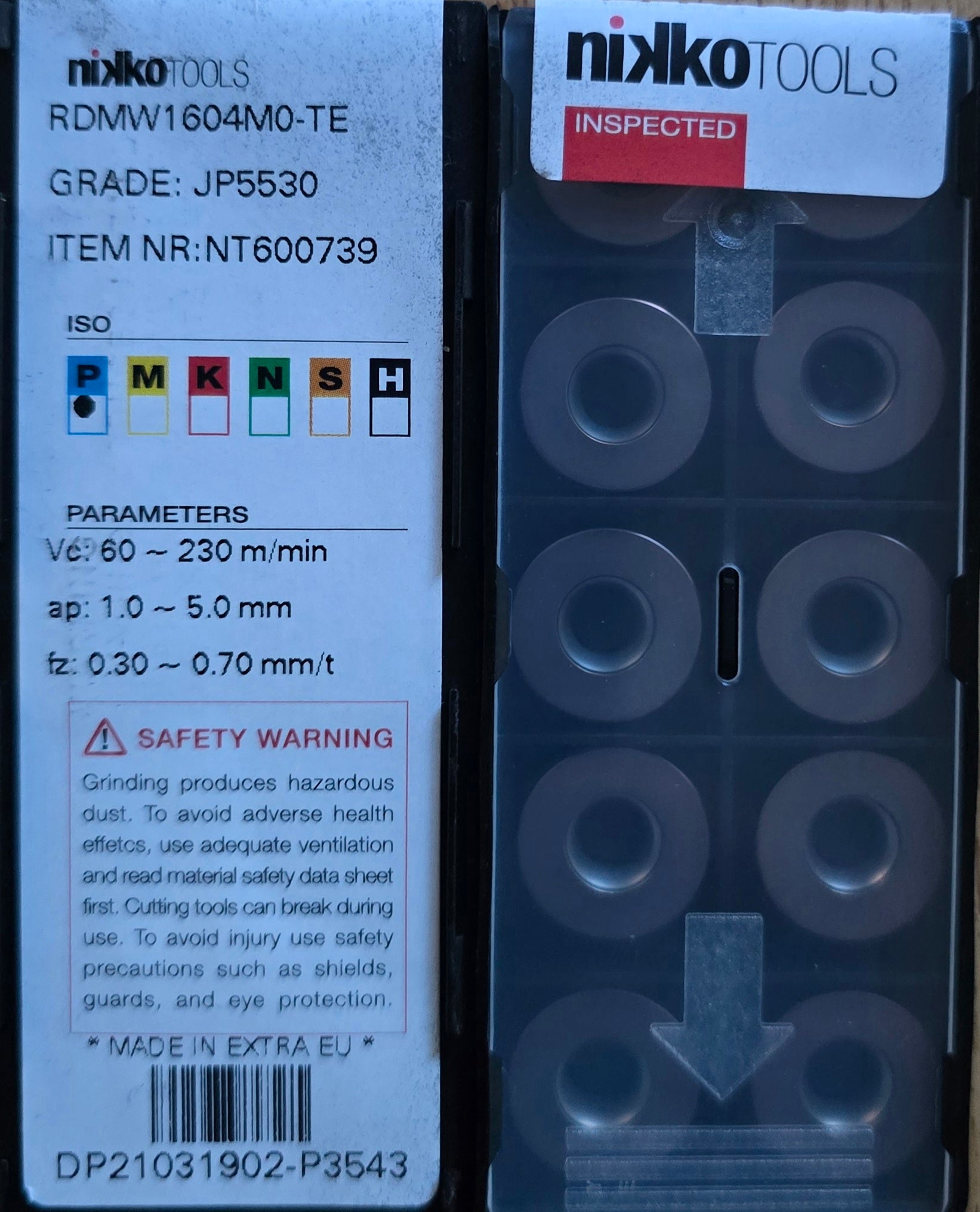 INSERTI NIKKO RDMW1604M0-TE JP5530