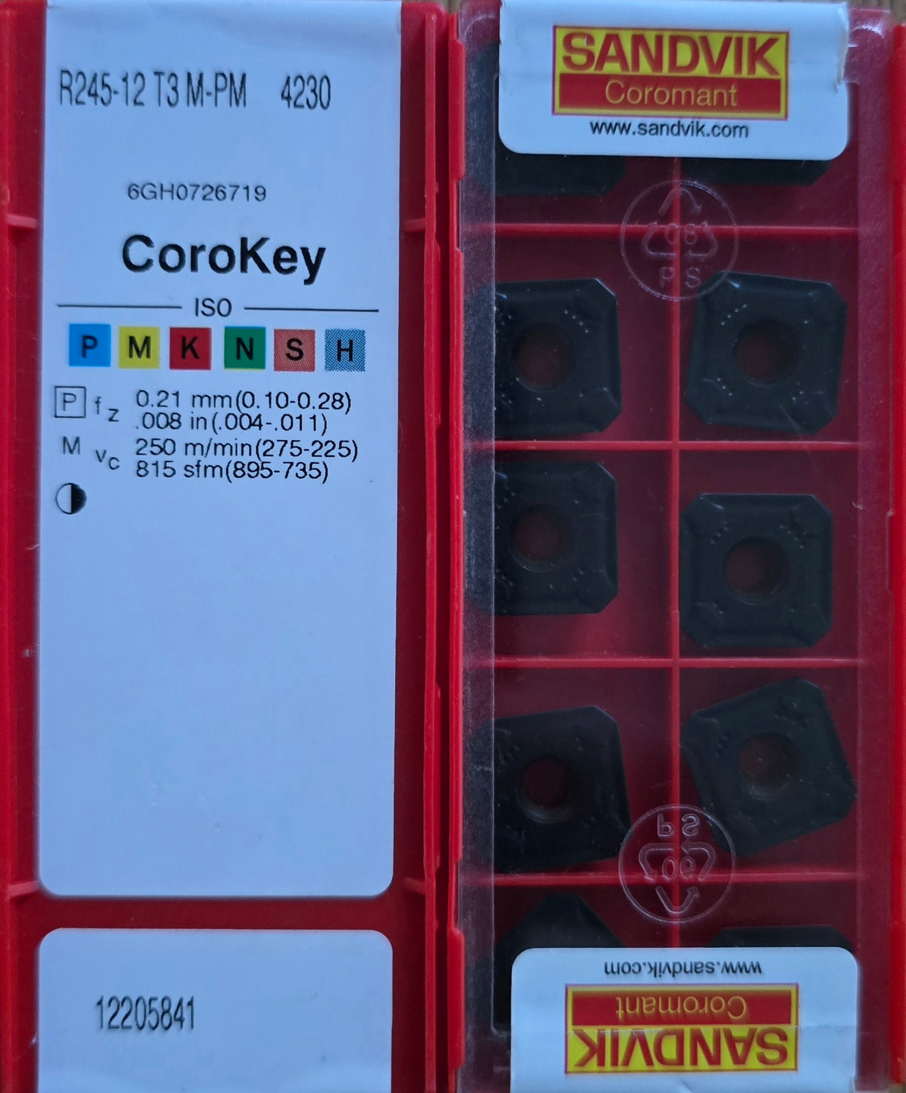 INSERTI SANDVIK R245-12 T3 M-PM 4230