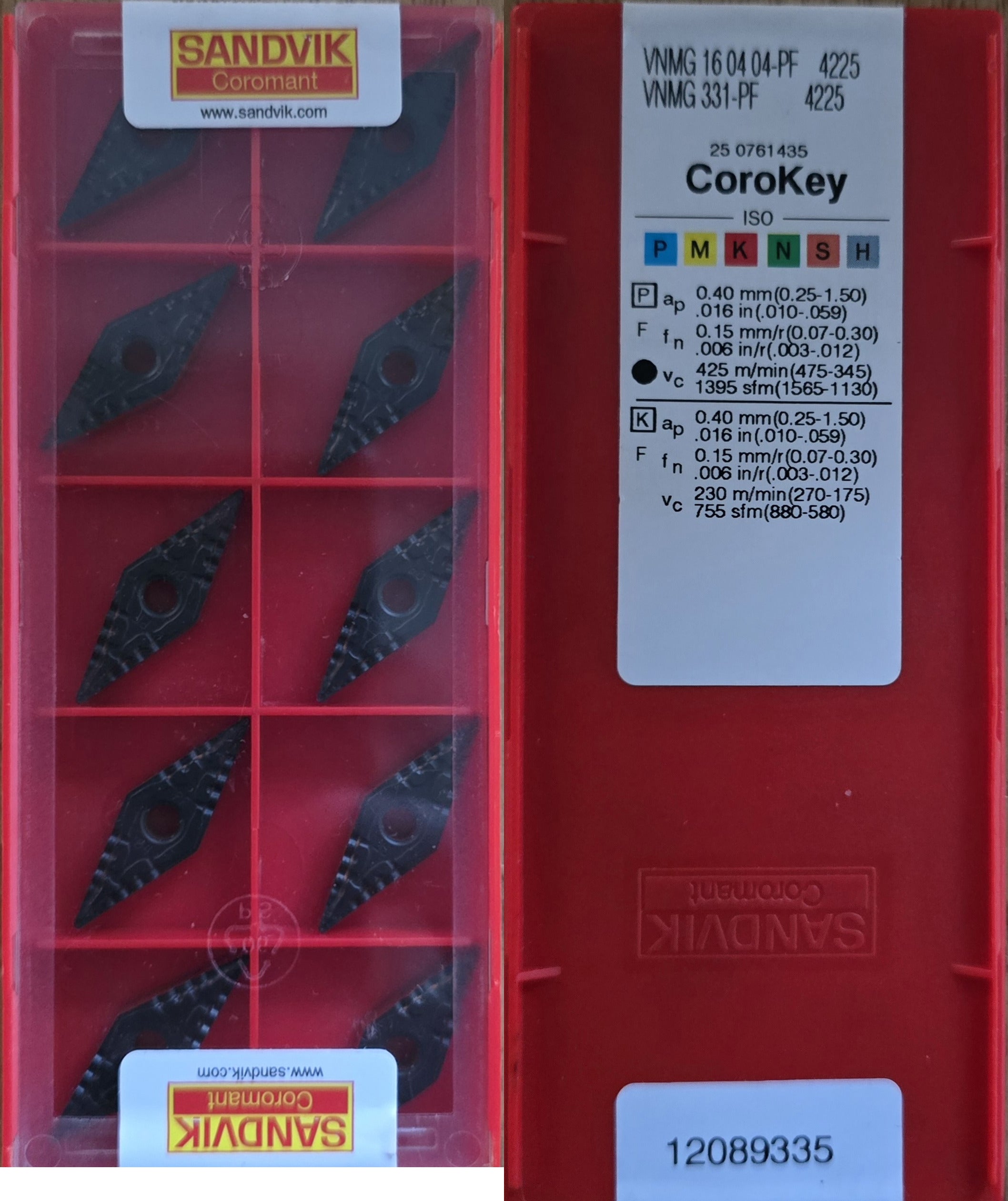 INSERTI SANDVIK VNMG 160404-PF 4225
